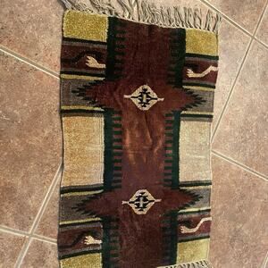 Southwestern style chenille rug or throw